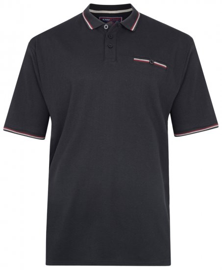 Kam Jeans 5291 Polo Black - Polos - Polos 2XL-8XL