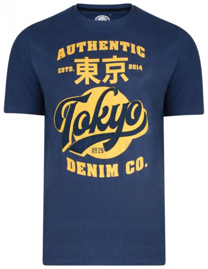 Kam Jeans 5296 T-shirt Navy - Camisetas - Camisetas - 2XL-14XL