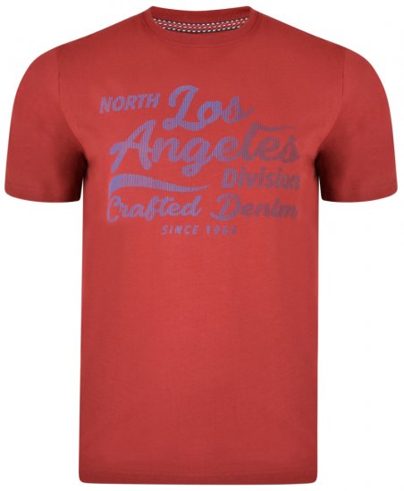 Kam Jeans 5302 T-shirt Burgundy - Camisetas - Camisetas - 2XL-14XL
