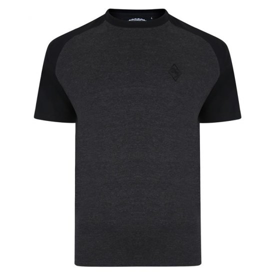 Kam Jeans 5314 Raglan T-Shirt Charcoal/Insignia Twin Pack - Camisetas - Camisetas - 2XL-14XL