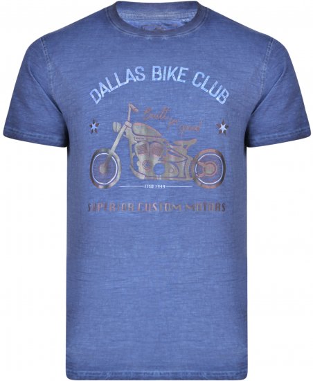 Kam Jeans 5316 Dallas Bike Club T-shirt Indigo Blue - Camisetas - Camisetas - 2XL-14XL