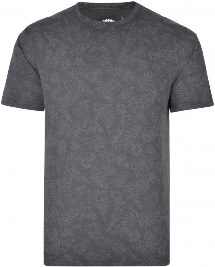 Kam Jeans 5324 All over printed T-shirts Charcoal - Camisetas - Camisetas - 2XL-14XL