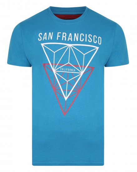 Kam Jeans 5334 San Fransisco Tee Blue - Camisetas - Camisetas - 2XL-14XL