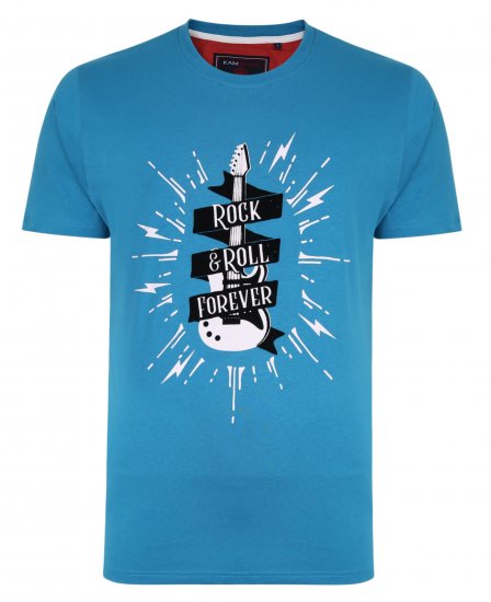 Kam Jeans 5337 Rock & Roll Tee Blue - Camisetas - Camisetas - 2XL-14XL