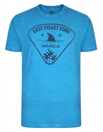 Kam Jeans East Coast Crew Neck Tee Turk Blue - Camisetas - Camisetas - 2XL-14XL