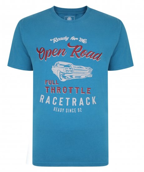 Kam Jeans 5342 Open Road Tee Blue - Camisetas - Camisetas - 2XL-14XL