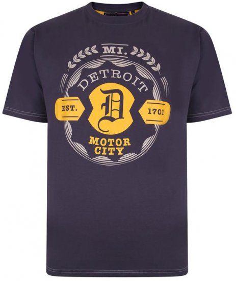 Kam Jeans 5350 Detroits Motors T-shirt Charcoal - Camisetas - Camisetas - 2XL-14XL