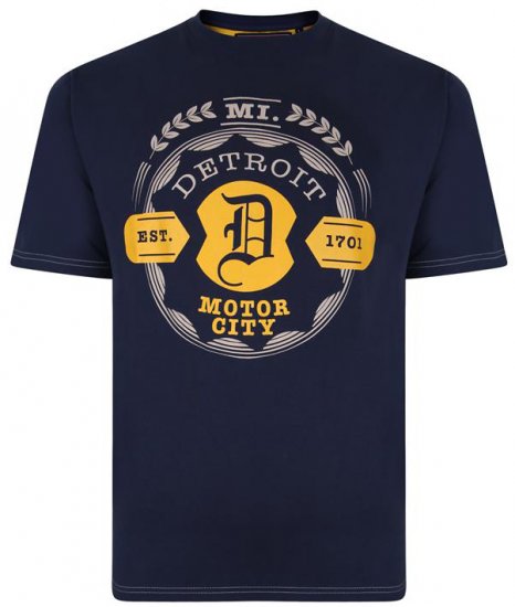 Kam Jeans 5350 Detroits Motors T-shirt Indigo - Camisetas - Camisetas - 2XL-14XL