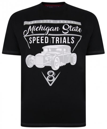 Kam Jeans 5352 Michigan State T-shirt Black - Camisetas - Camisetas - 2XL-14XL