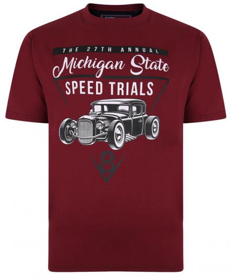 Kam Jeans 5352 Michigan State T-shirt Burgundy - Camisetas - Camisetas - 2XL-14XL