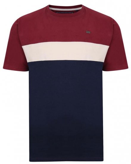 Kam Jeans 5357 Cut & Saw Peach Finish T-Shirt Burgundy - Camisetas - Camisetas - 2XL-14XL