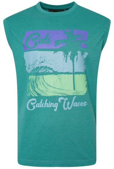 Kam Jeans 5397 California Sleeveless Tee Emerald - Camisetas - Camisetas - 2XL-14XL