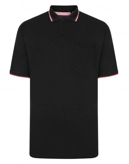 Kam Jeans Polo with Pocket Black - Polos - Polos 2XL-8XL