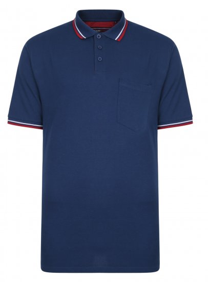 Kam Jeans Polo with Pocket Insignia Blue - Polos - Polos 2XL-8XL