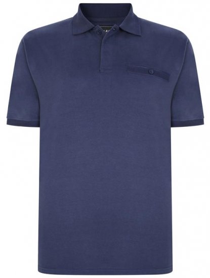 Kam Jeans 5450 Peach Finish Polo Navy - Polos - Polos 2XL-8XL