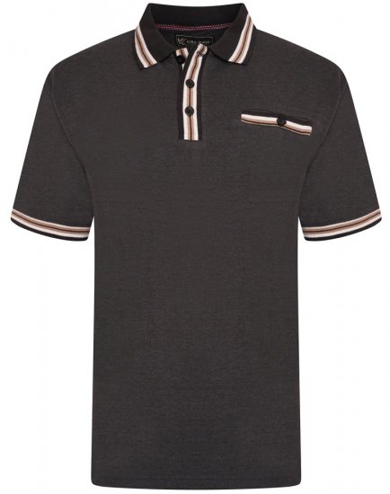 Kam Jeans 5464 Pique Polo Charcoal - Polos - Polos 2XL-8XL