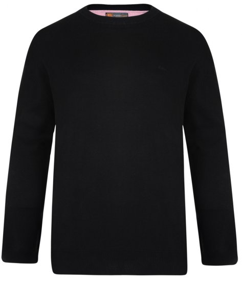 Kam Jeans Knitted Sweater Black - Sudaderas - Sudaderas 2XL-12XL