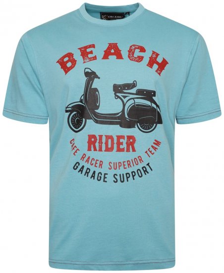 Kam Jeans 5701 Beach Rider Tee Aqua - Camisetas - Camisetas - 2XL-14XL