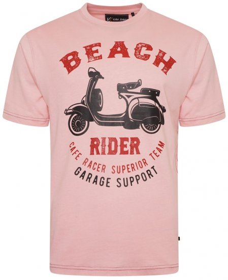Kam Jeans 5701 Beach Rider Tee Pink - Camisetas - Camisetas - 2XL-14XL