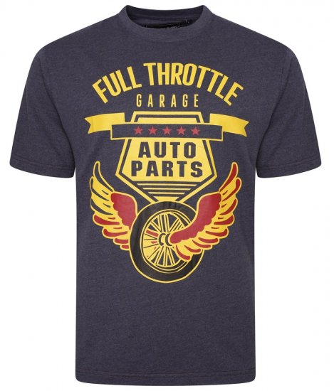 Kam Jeans 5703 Full Throttle T-Shirt Indigo - Camisetas - Camisetas - 2XL-14XL