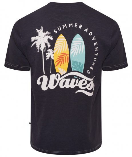 Kam Jeans 5709 Summer Adventure Print Tee Indigo - Camisetas - Camisetas - 2XL-14XL