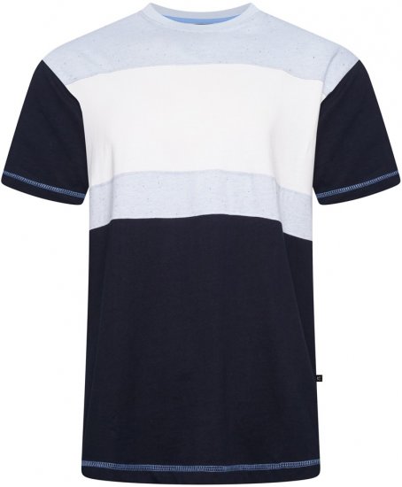 Kam Jeans 5780 Cut And Sew Panel T-Shirt Navy - Camisetas - Camisetas - 2XL-14XL