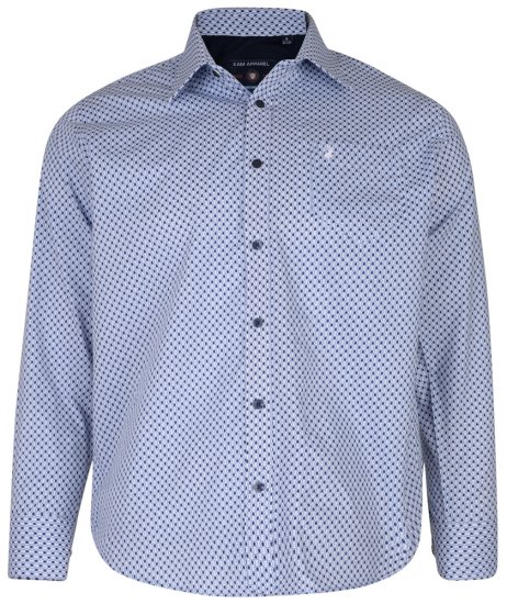 Kam Jeans 6154 Long Sleeve Dobby Print Shirt - Camisas - Camisas 2XL-10XL