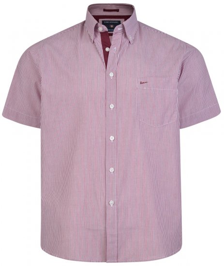 Kam Jeans 6164 Short Sleeve Shirt Burgundy - Camisas - Camisas 2XL-10XL