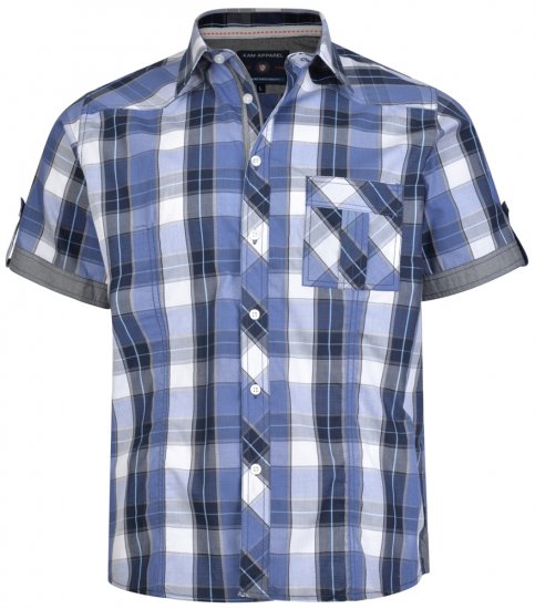 Kam Jeans 6165 Short Sleeve Shirt Navy - Camisas - Camisas 2XL-10XL