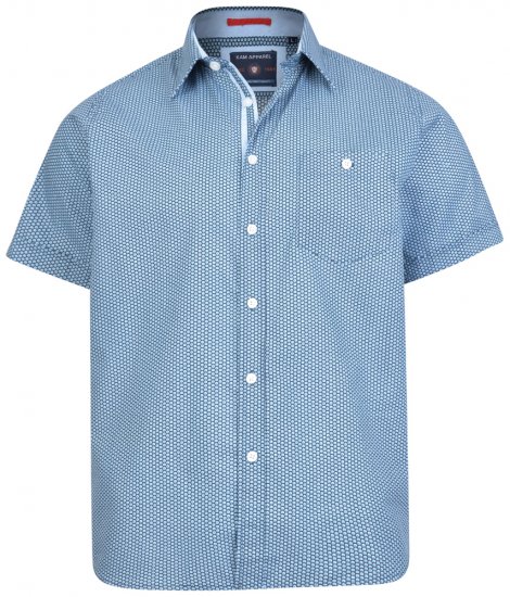 Kam Jeans 6167 Short Sleeve Shirt Teal - Camisas - Camisas 2XL-10XL