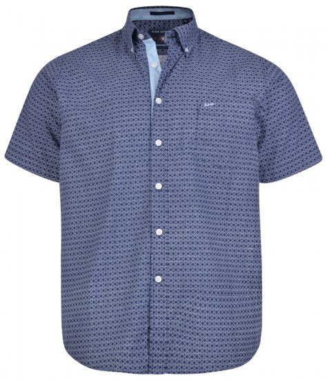 Kam Jeans 6170 Short Sleeve Shirt Navy - Camisas - Camisas 2XL-10XL
