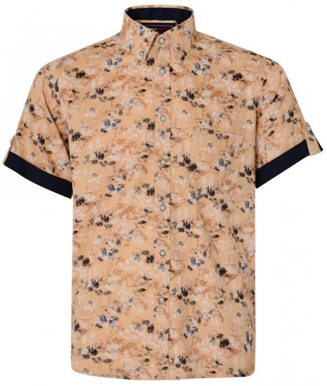 Kam Jeans 6190 Short Sleeve Shirt Sand - Camisas - Camisas 2XL-10XL