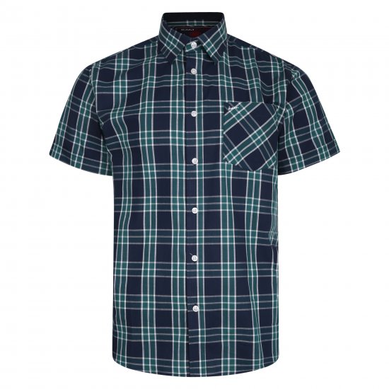 Kam Jeans 6202 Casual Check Shirt Navy - Camisas - Camisas 2XL-10XL