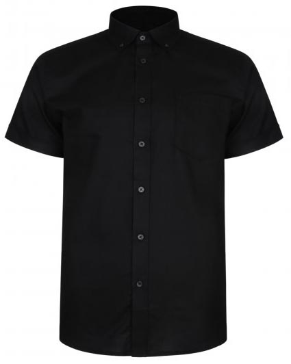 Kam Jeans 6204 Self Pattern Weave Shirt Black - Camisas - Camisas 2XL-10XL