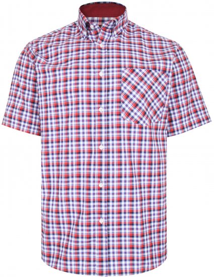 Kam Jeans 6214 Check Shirt Red - Camisas - Camisas 2XL-10XL