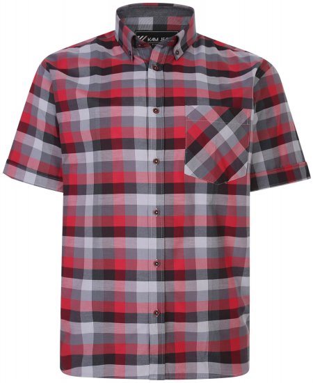 Kam Jeans 6222 Short sleeve Shirt Wine - Camisas - Camisas 2XL-10XL