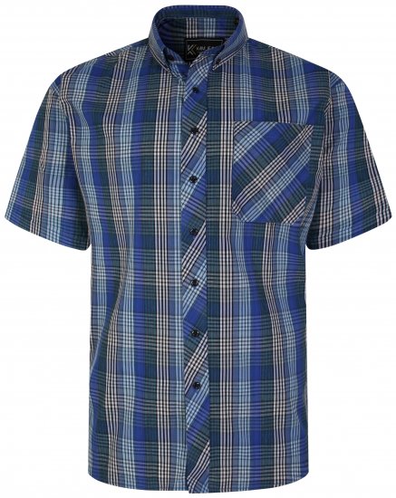 Kam Jeans 6250 Short sleeve Shirt Blue - Camisas - Camisas 2XL-10XL