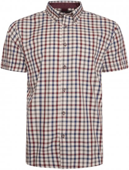 Kam Jeans 6282 Casual SS Check Shirt Multi-Colored - Camisas - Camisas 2XL-10XL