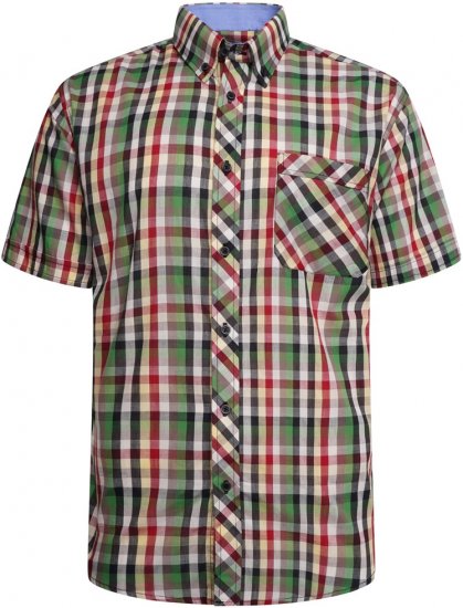 Kam Jeans 6310 Casual Check Short Sleeve Shirt Multi-Colored - Camisas - Camisas 2XL-10XL