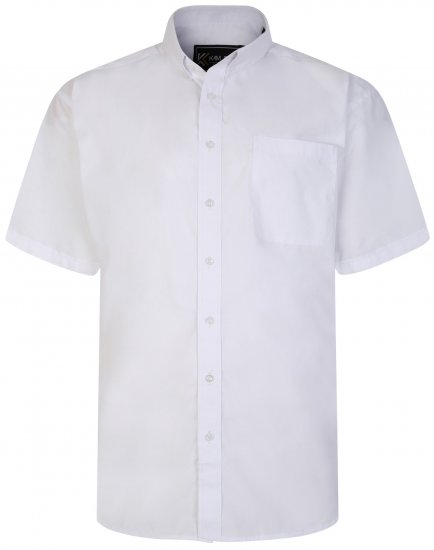 Kam Jeans 660 Classic Short Sleeve Office Shirt White - Camisas - Camisas 2XL-10XL