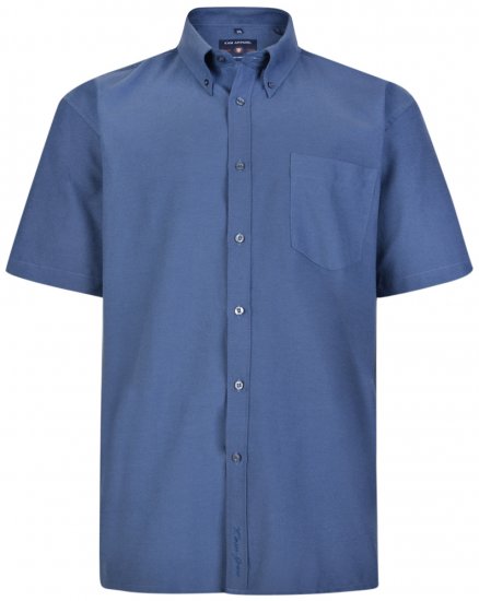 Kam Oxford Shirt Short sleeve Navy - Camisas - Camisas 2XL-10XL