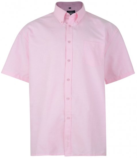 Kam Oxford Shirt Short sleeve Pink - Camisas - Camisas 2XL-10XL