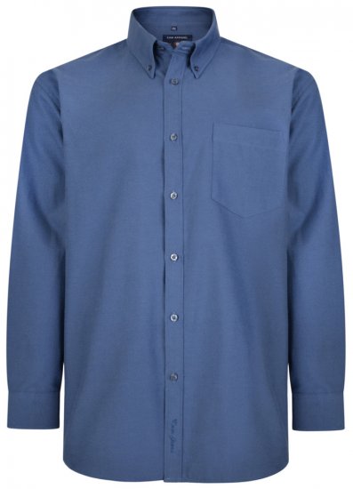 Kam Oxford shirt Long Sleeve Navy - Camisas - Camisas 2XL-10XL
