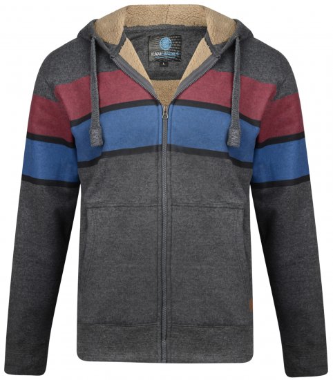 Kam Jeans 7007 Sherpa Lined Hoodie Charcoal - Sudaderas - Sudaderas 2XL-12XL