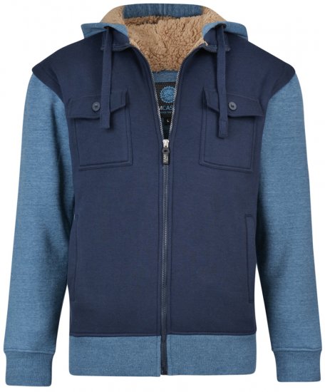 Kam Jeans 7008 Hoodie Denim blue - Sudaderas - Sudaderas 2XL-12XL
