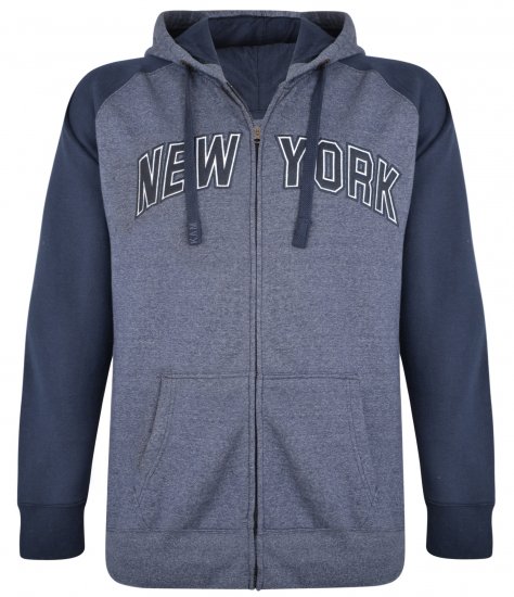 Kam Jeans Zip Thru Hoody Navy - Sudaderas - Sudaderas 2XL-12XL
