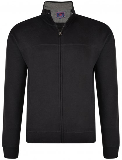 Kam Jeans 7018 Full zip Sweatshirt Black - Sudaderas - Sudaderas 2XL-12XL