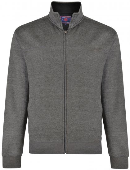 Kam Jeans 7018 Full zip Sweatshirt Charcoal - Sudaderas - Sudaderas 2XL-12XL