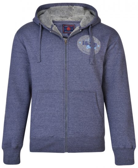 Kam Jeans 7025 Sherpa lined Hoodie Insignia blue - Sudaderas - Sudaderas 2XL-12XL