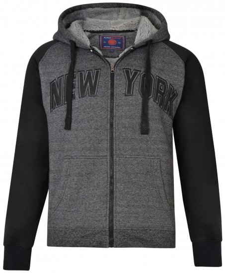 Kam Jeans 7026 New York Hoodie Black - Sudaderas - Sudaderas 2XL-12XL